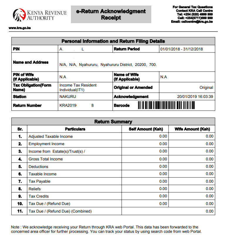 how to file kra nil returns