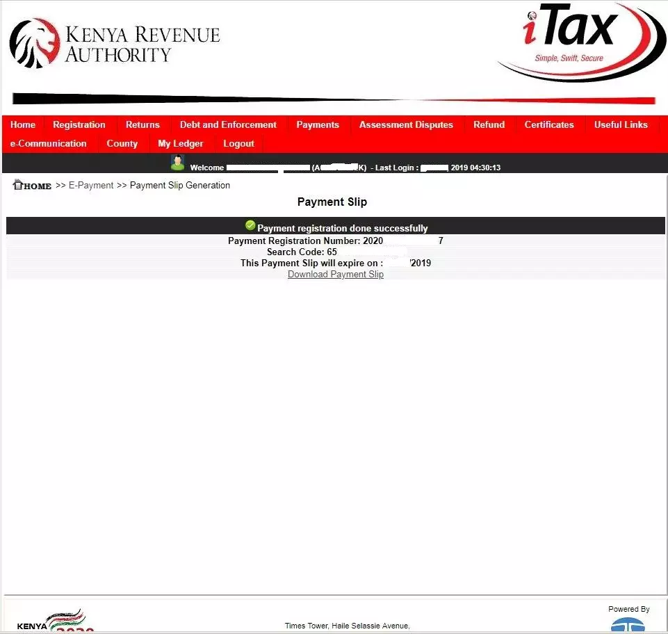 download kra payment slip