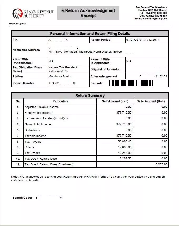 ereturn acknowledgement receipt