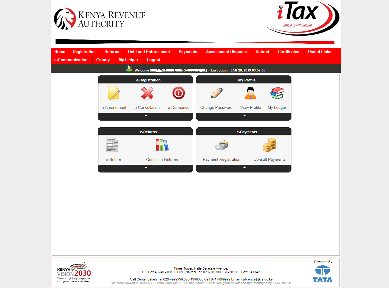 itax ipage dashboard