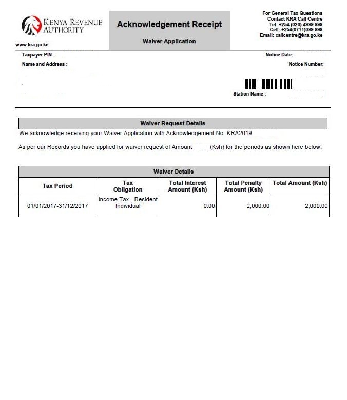 How To Apply For Kra Waiver Using Itax Cyber Co Ke