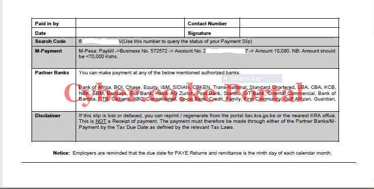 advance tax payment slip banks