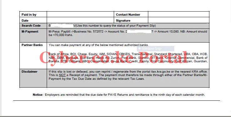 advance tax payment slip banks