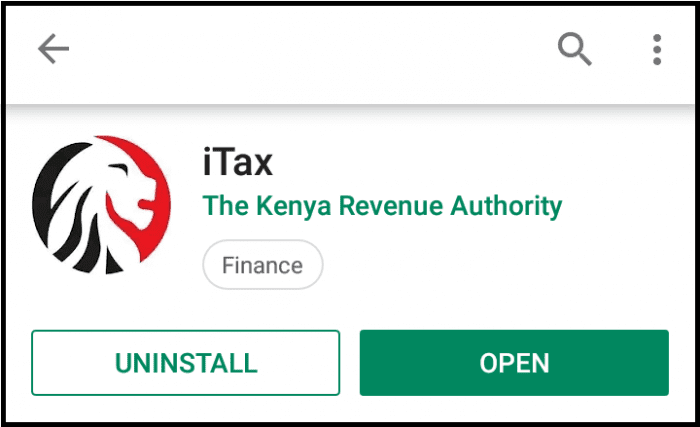 open the kra itax app