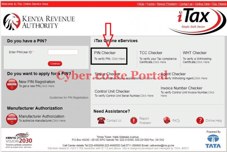 How To Confirm KRA PIN Using KRA PIN Checker on iTax