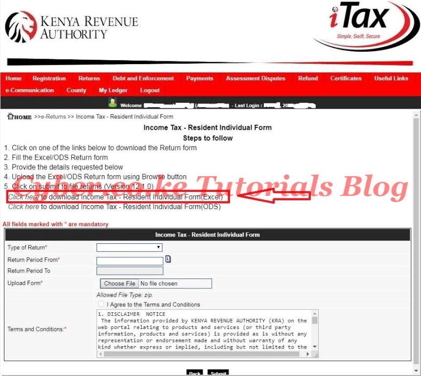 download income tax resident individual form