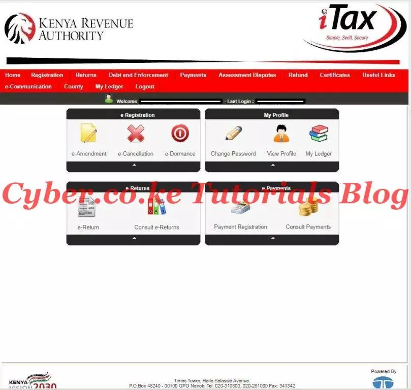 itax account dashboard