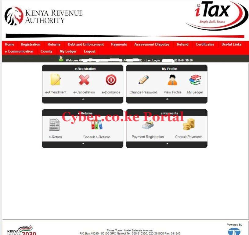 itax account dashboard