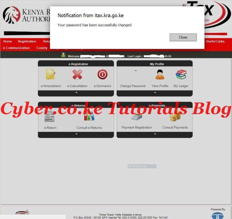 itax first time login password change