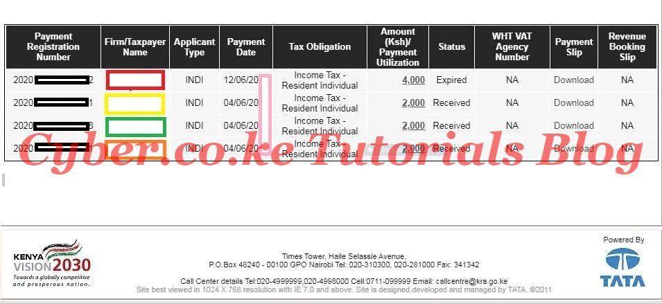 itax kra payments results