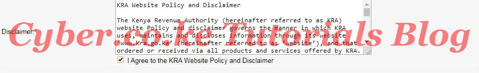 kra disclaimer