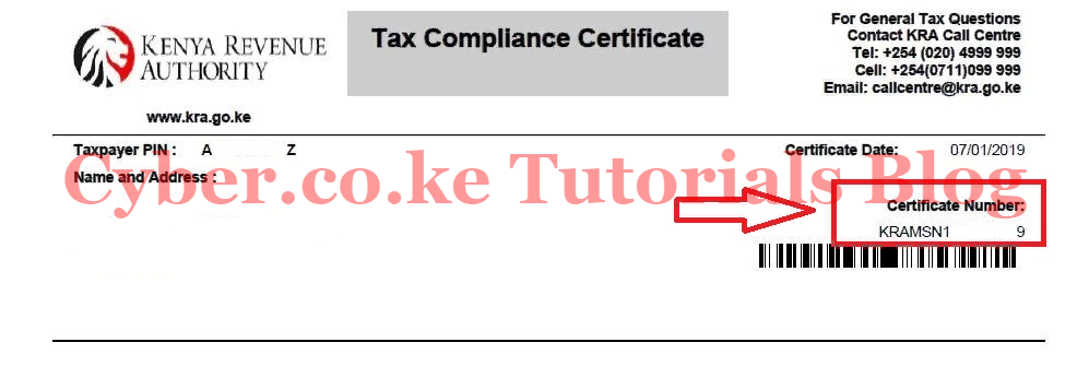 kra tax compliance certificate