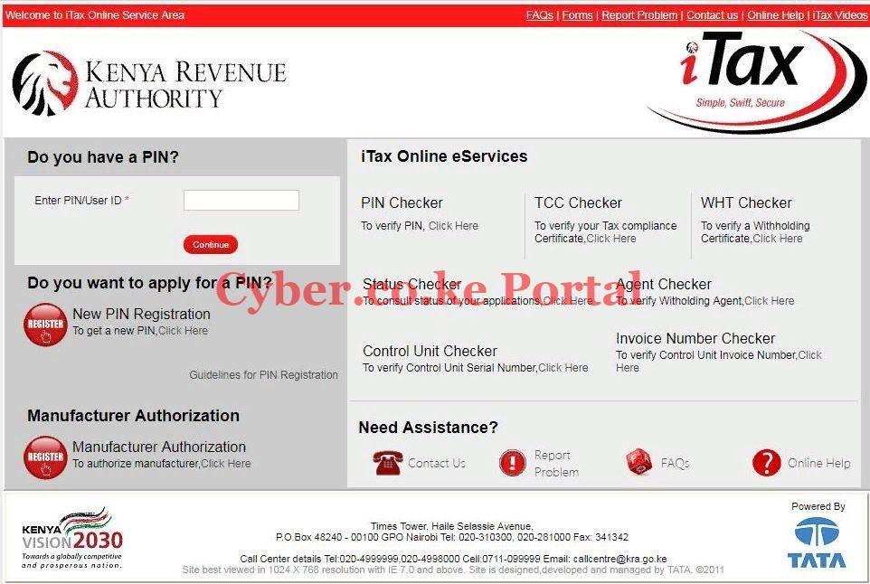 visit kra itax portal