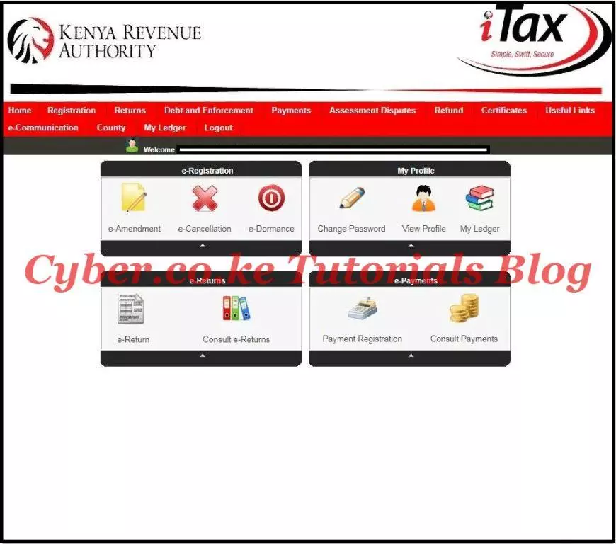 kra itax dashboard ipage