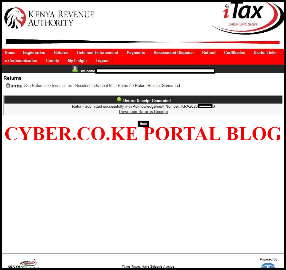 Download KRA Returns Receipt