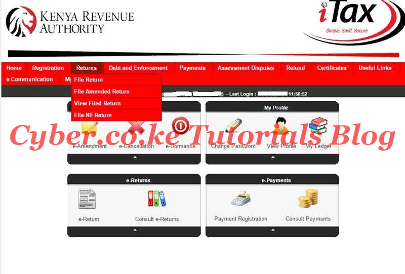 kra file returns tab