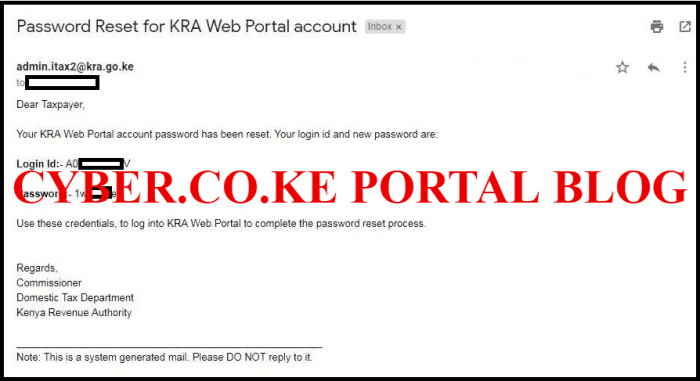How To Change KRA iTax Password On KRA Website Portal