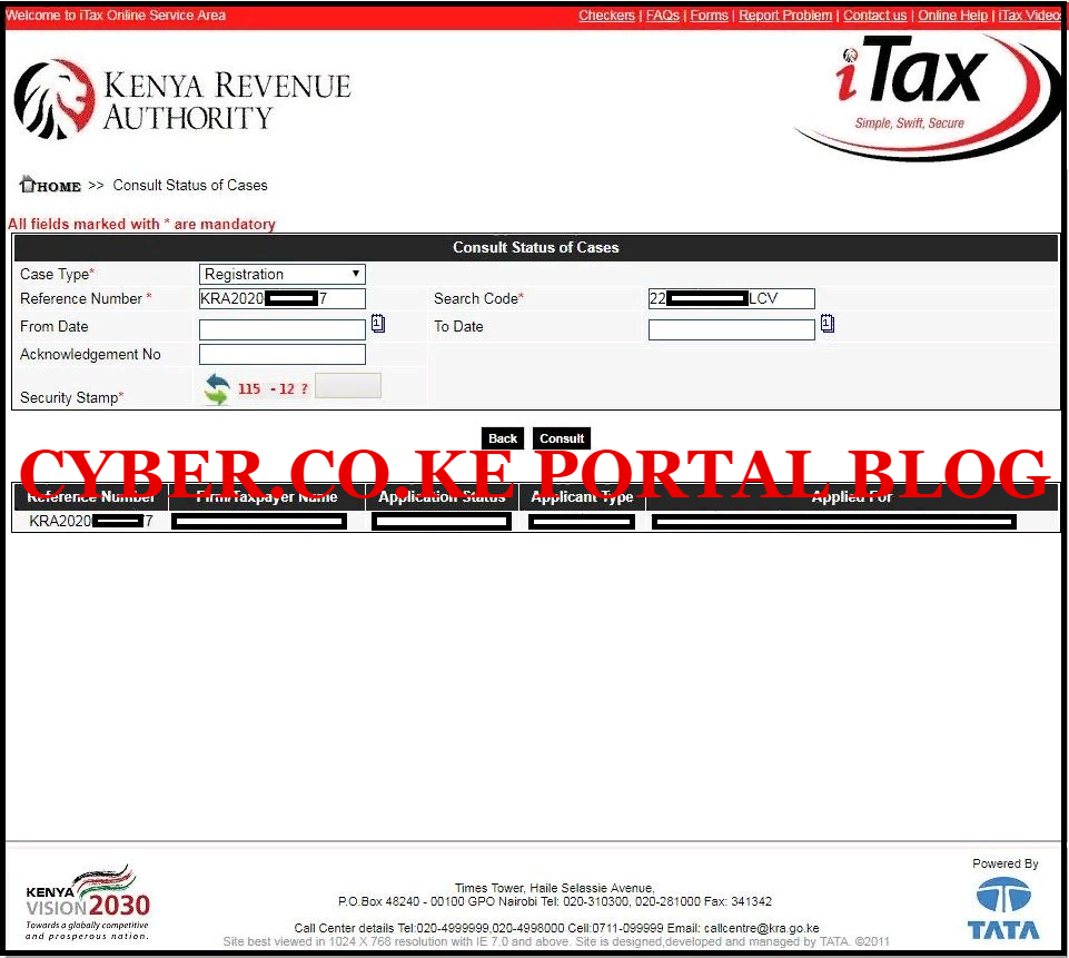 kra status checker results