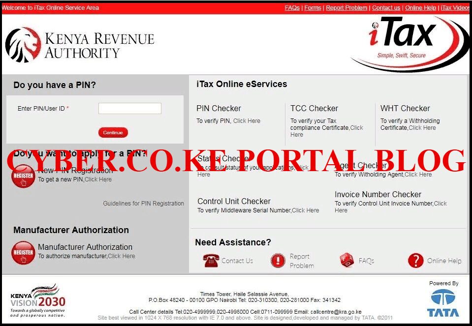 visit kra itax portal