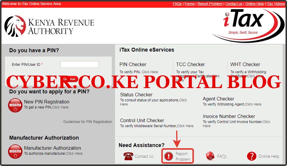 click on report problem icon on itax portal