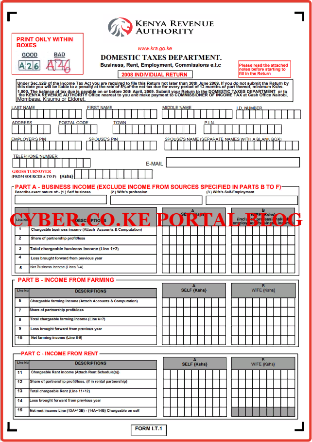 old kra returns form