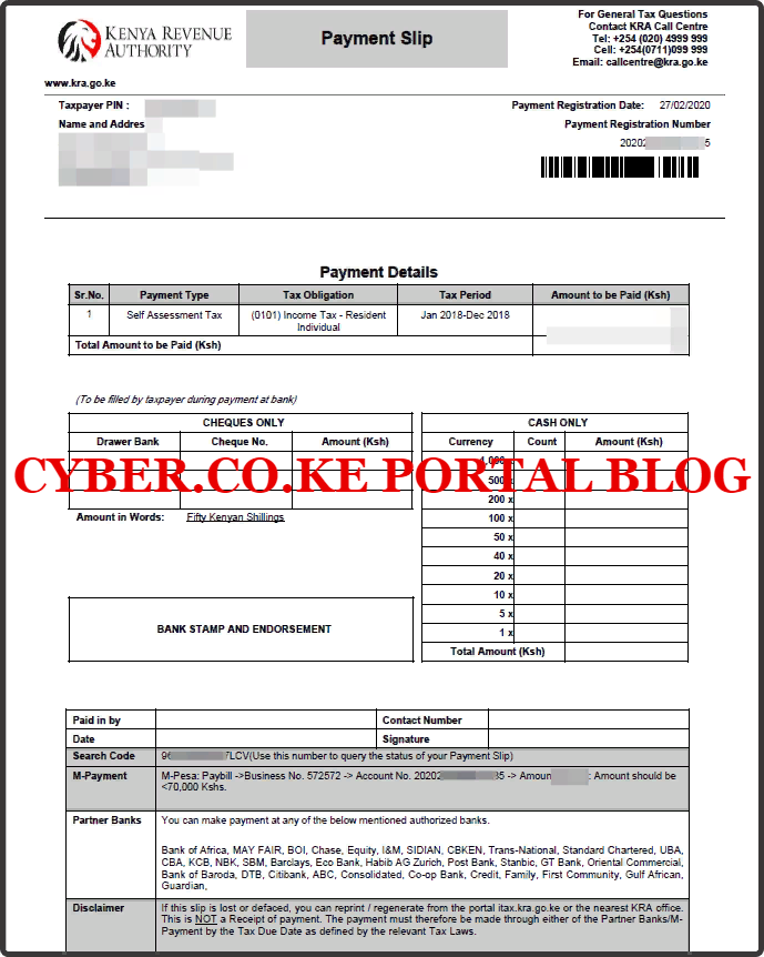 payment slip for kra penalties