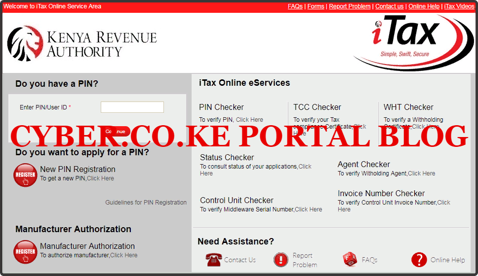 visit kra itax web portal