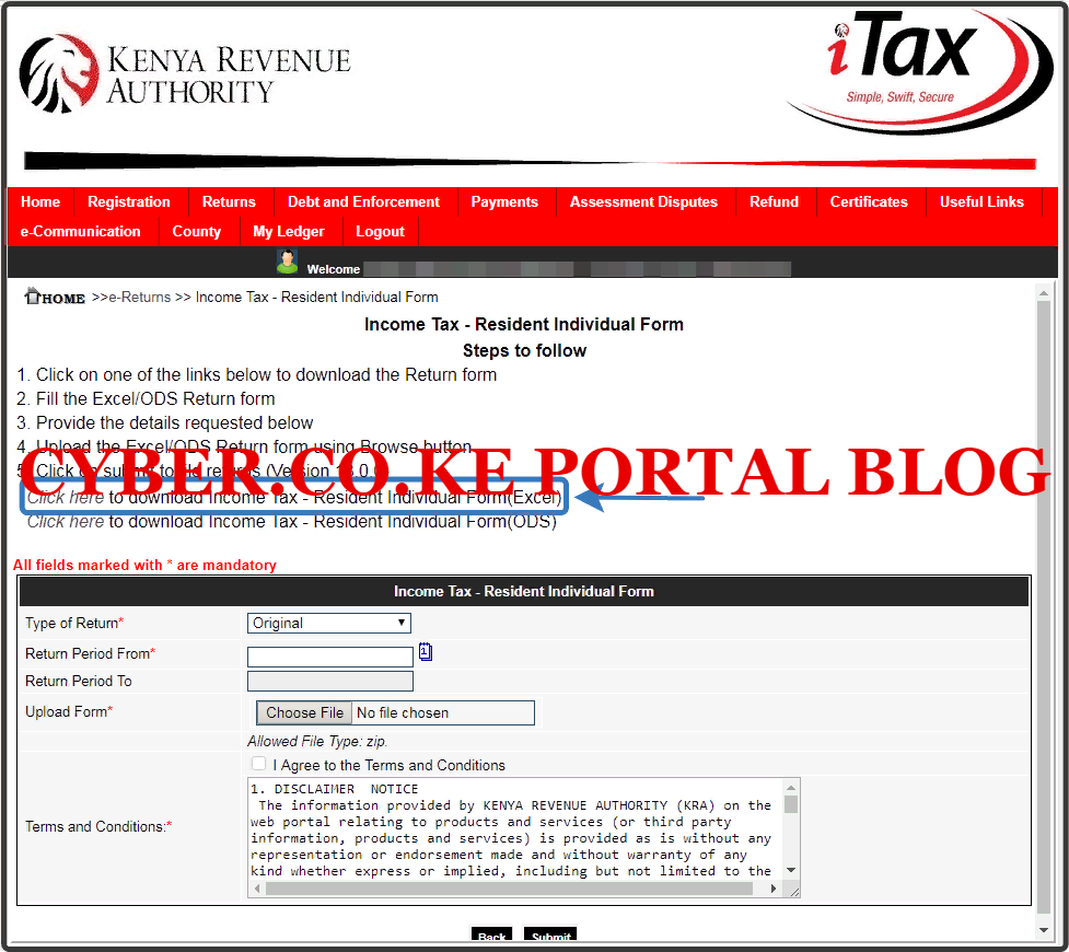 Download Latest KRA Returns Template (KRA Template) 