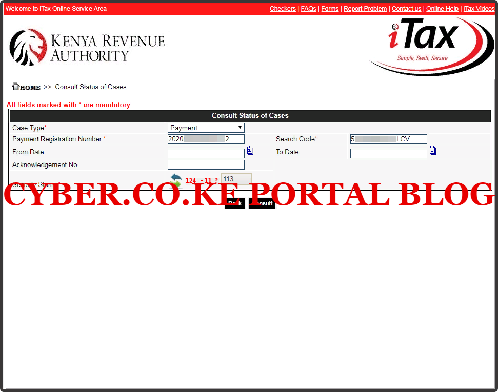 consult status of kra payment