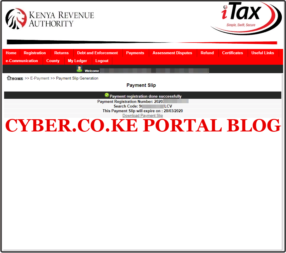 download turnover tax payment slip