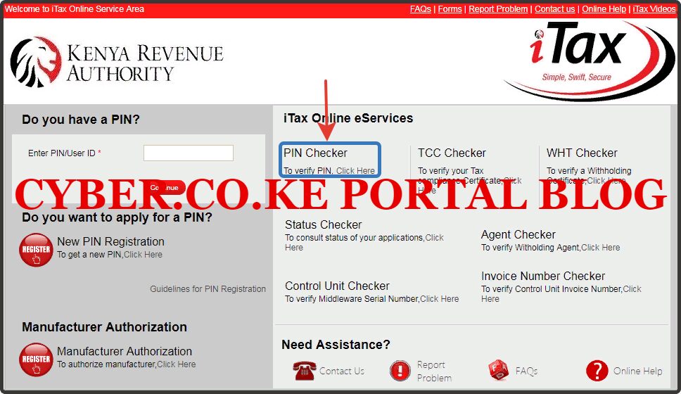 click on kra tax obligation pin checker