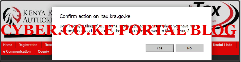 confirm filing KRA Returns on iTax