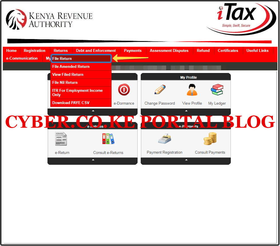 click on file kra returns