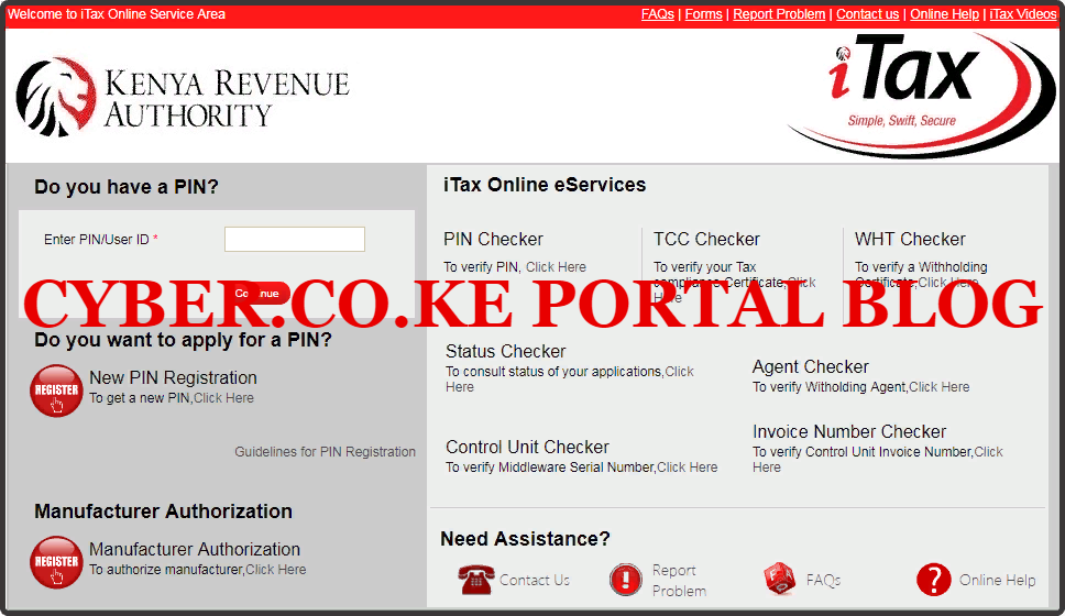 front end of kra portal