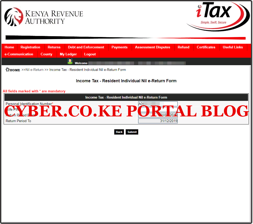 fill income tax resident individual returns form