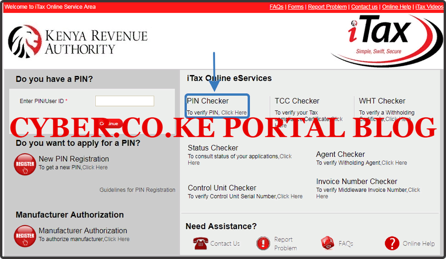 click on kra pin checker