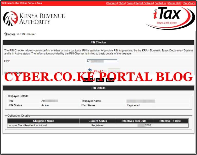 How To Check KRA PIN Using KRA PIN Checker