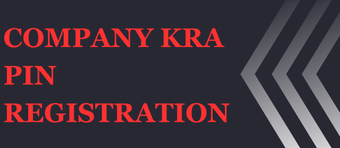 company kra pin registration