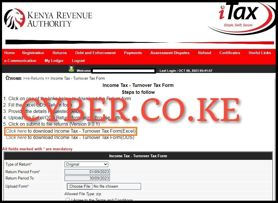 Download Turnover Tax Form 