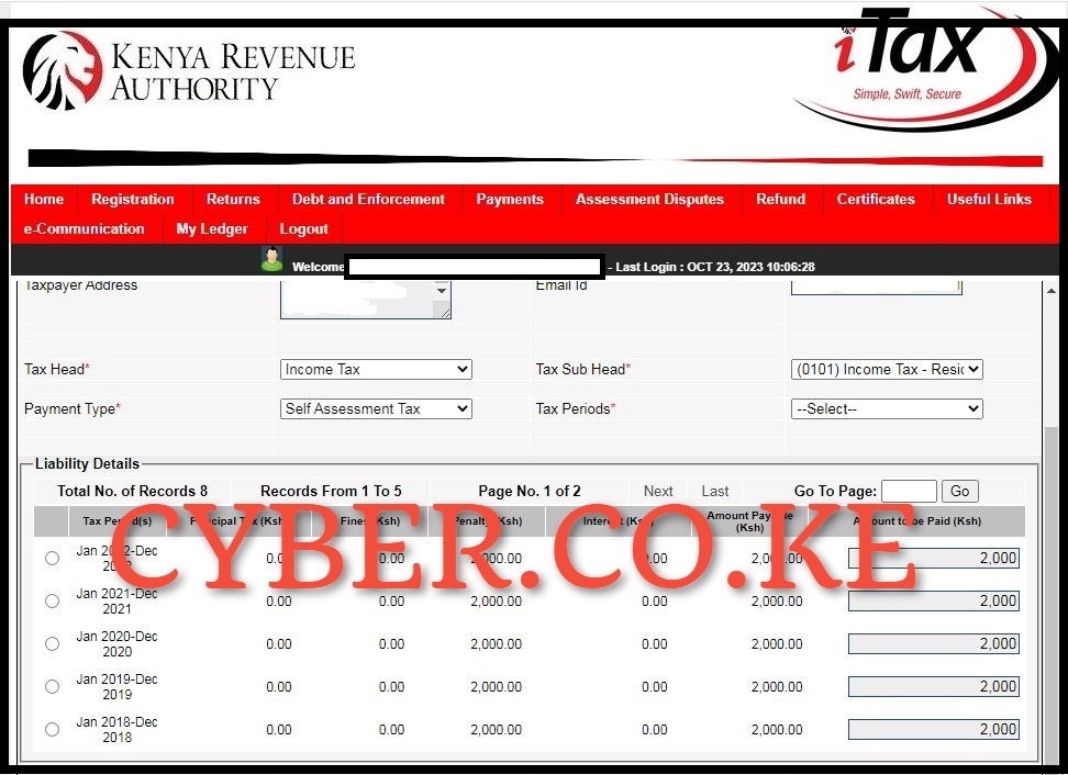 e-Payment Registration Form