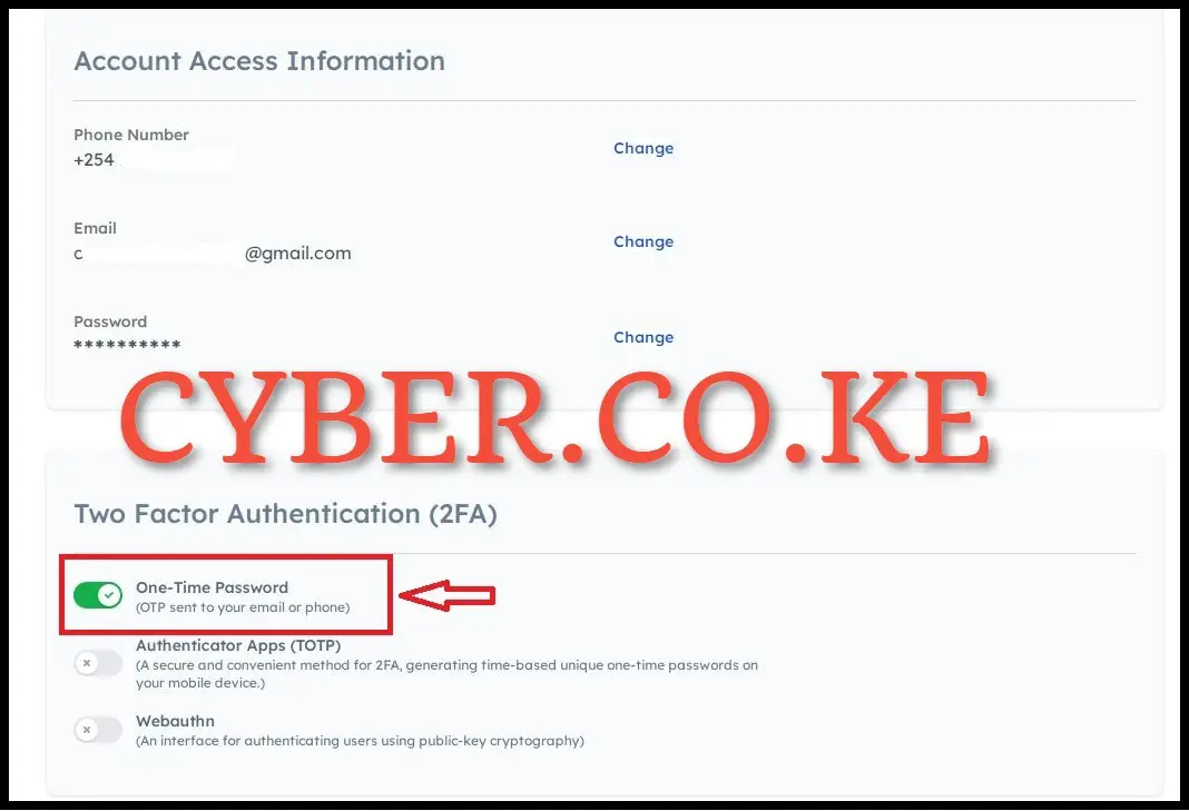 Disable Two-Factor Authentication (2FA) on eCitizen