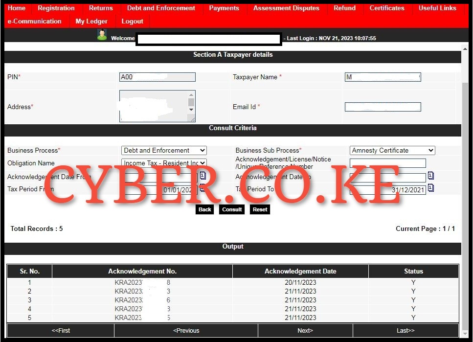 Download KRA Amnesty Certificate