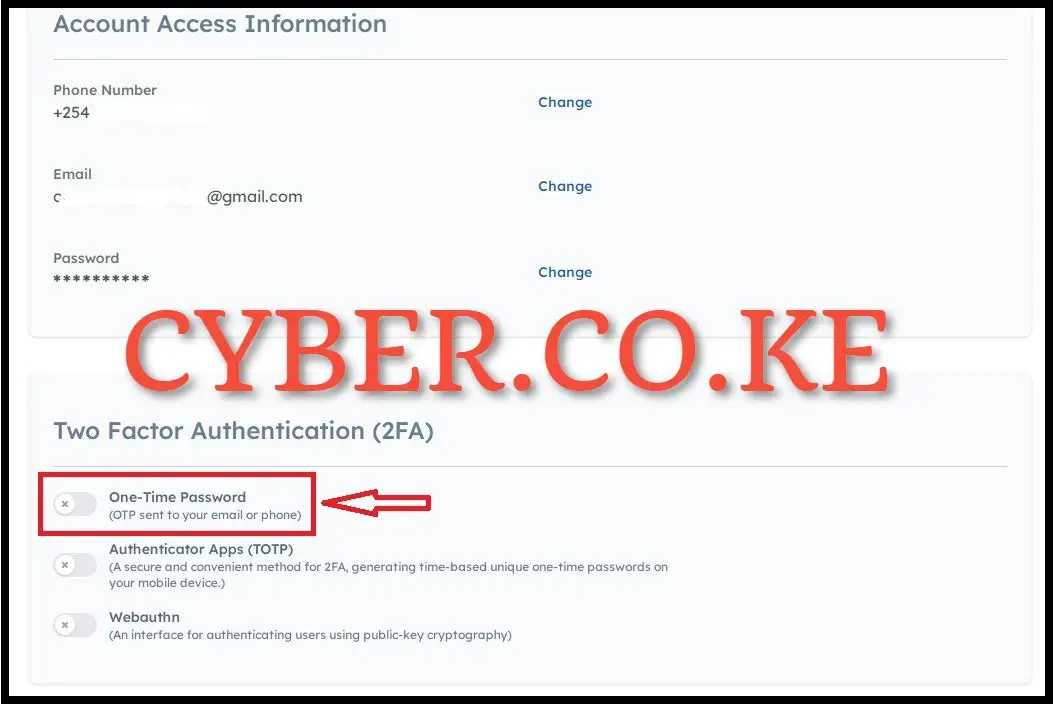 Enable Two-Factor Authentication (2FA) on eCitizen Account