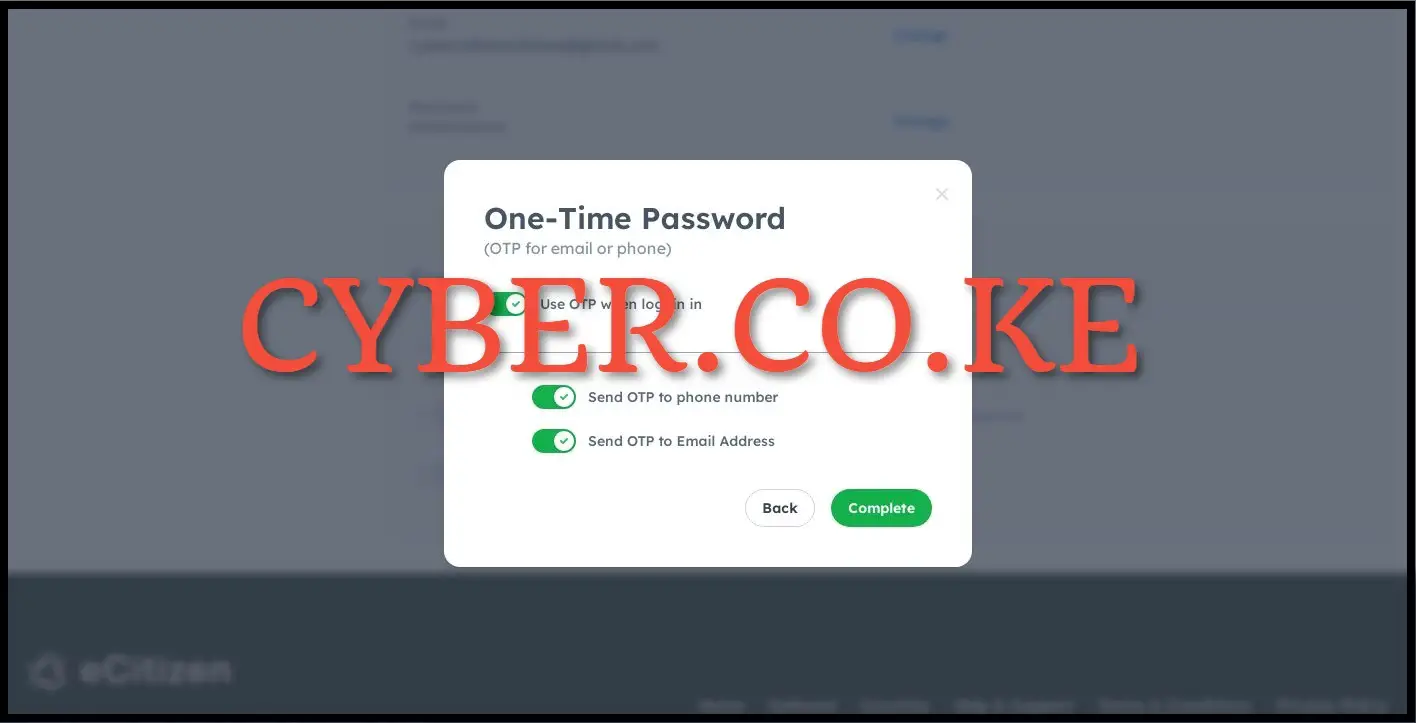 One Time Password (OTP)