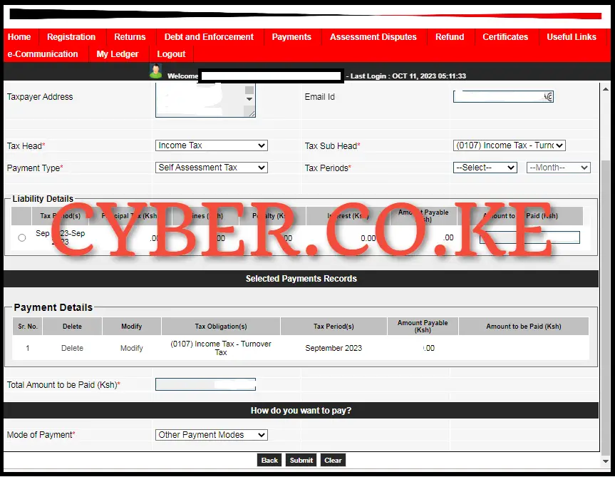 e-Payment Registration Form