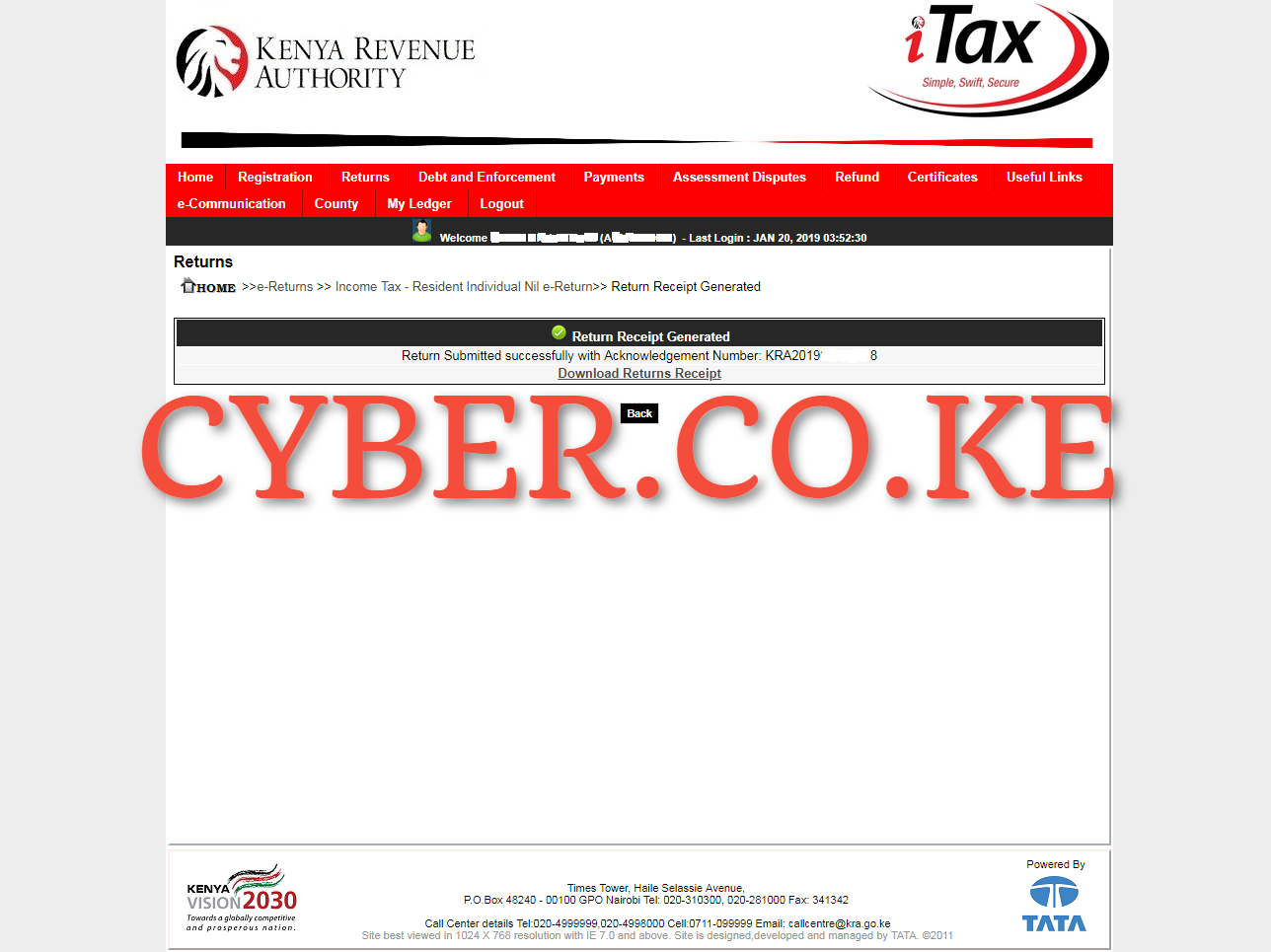 download kra nil returns 2024 receipt