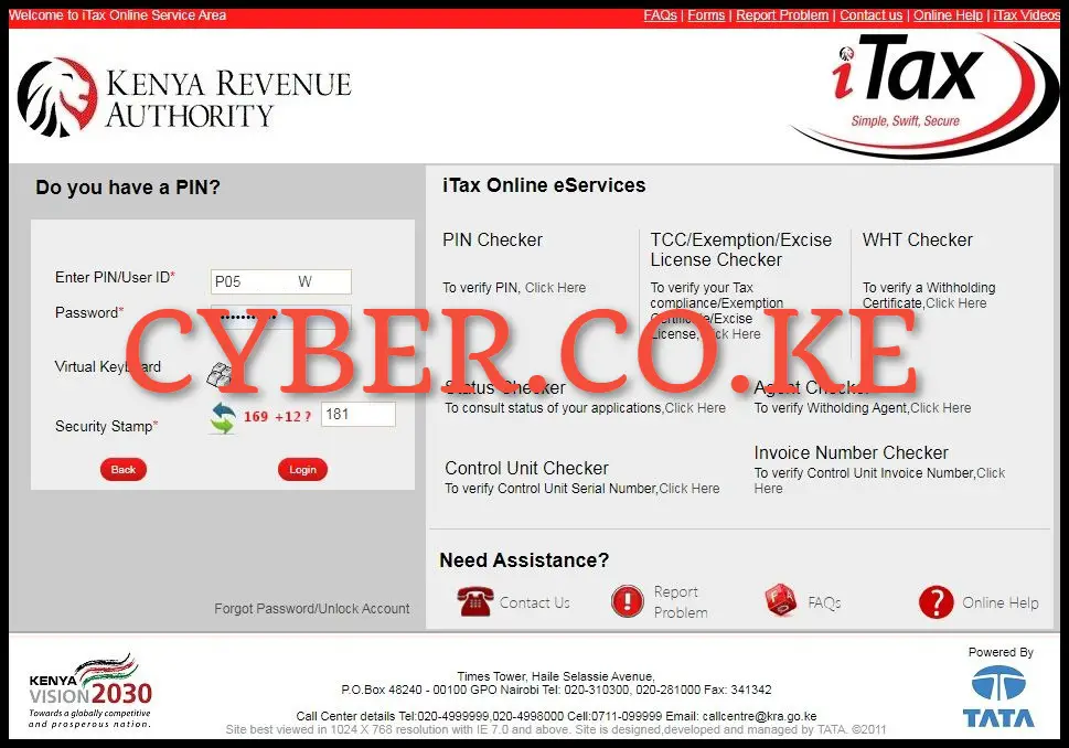 Login Into iTax (KRA Portal)