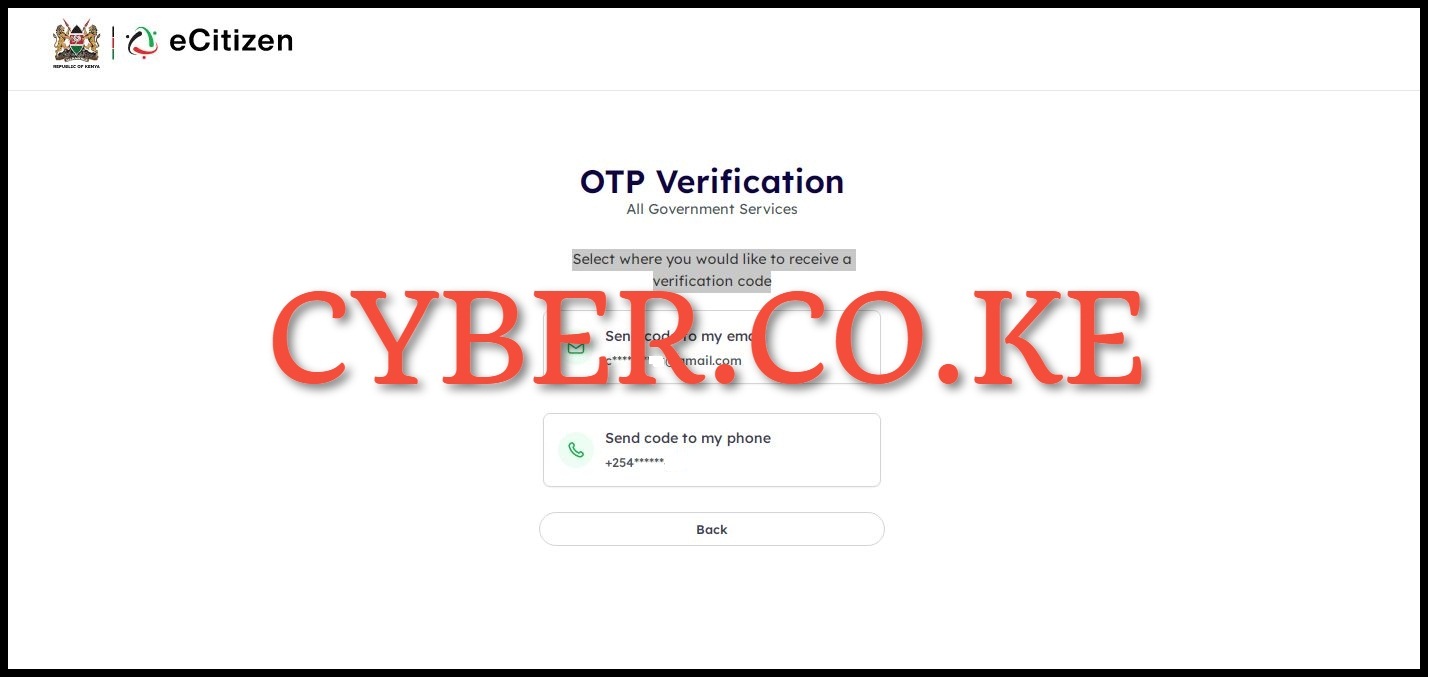 eCitizen Account OTP Verification