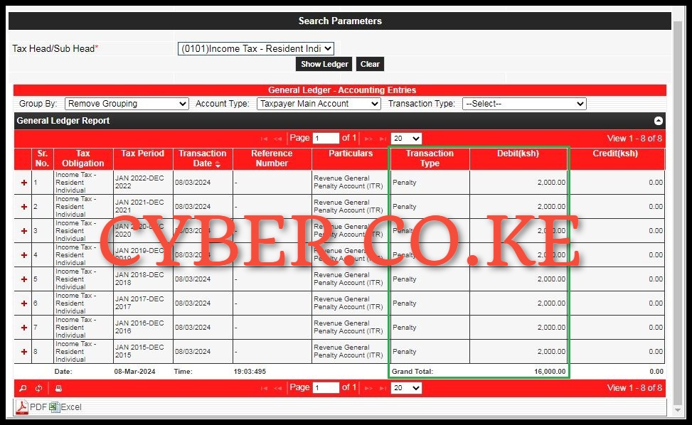 General Ledger Report