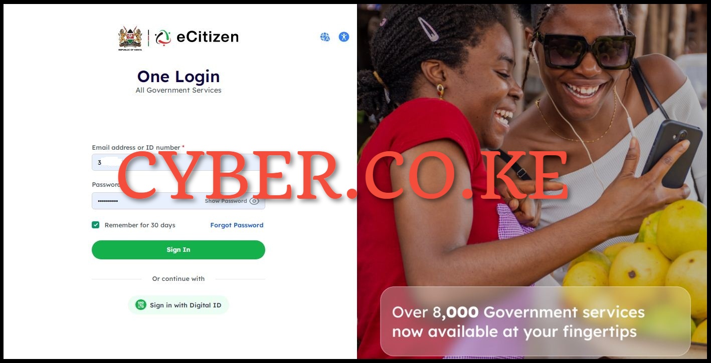 Login Into eCitizen